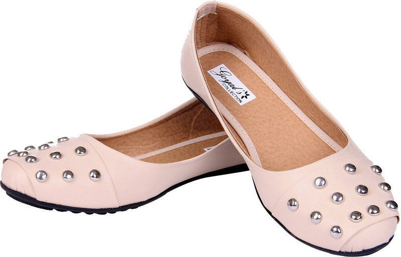 Goyal Beige Stud Bellies For Women(Beige)