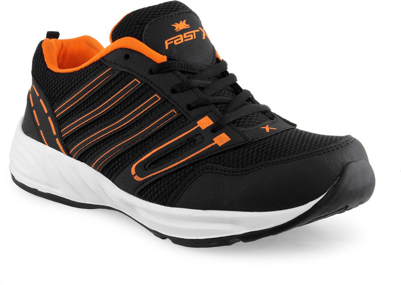 FastX Running Shoes For Men(Black, Orange)