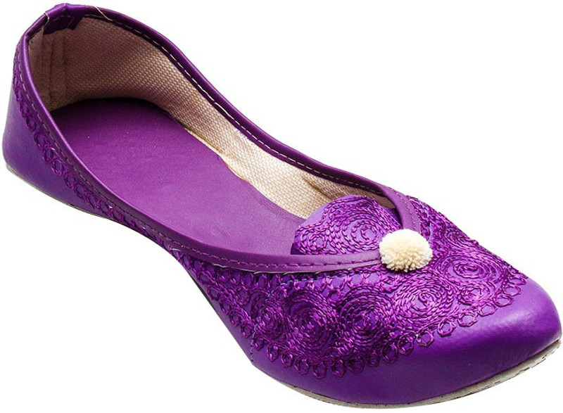 Port Ladies Purple Punjabi Jutis For Women(Purple)