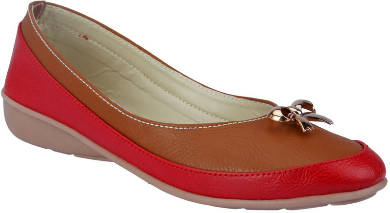 Party Girl Casual Bellies For Women(Red, Beige)