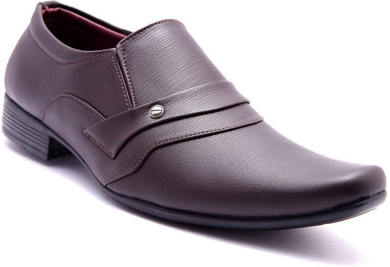 Knoos Classy Slip On Shoes For Men(Brown)