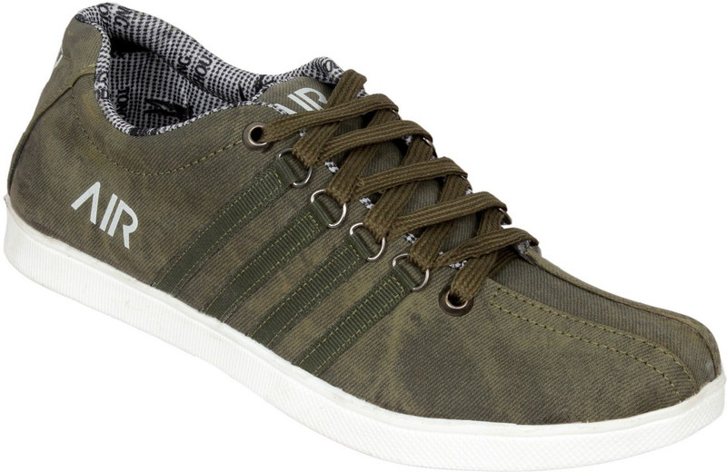 Ztoez Green Canvas Shoes For Men(Green)