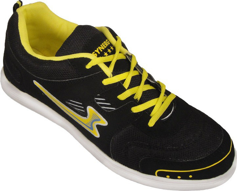 Action Synergy TP06 Black/Yellow Sneakers For Men(Black)