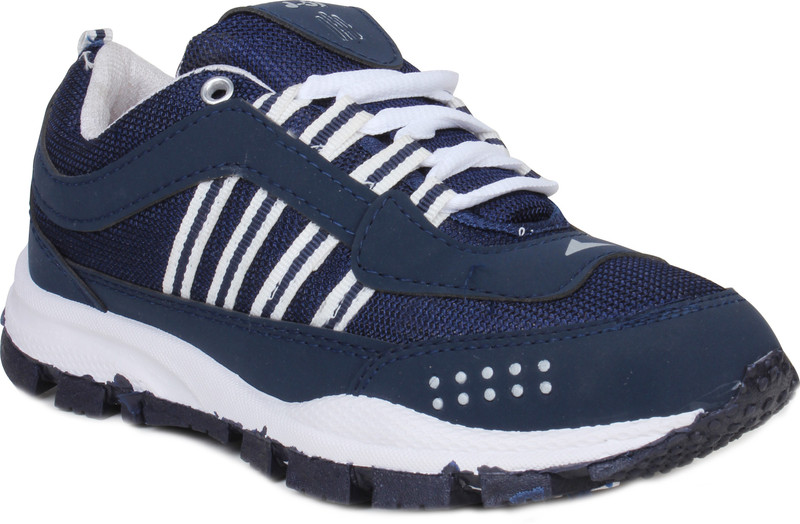 Histeria Champ Blue With White Stripes Running Shoes For Men(White, Blue)