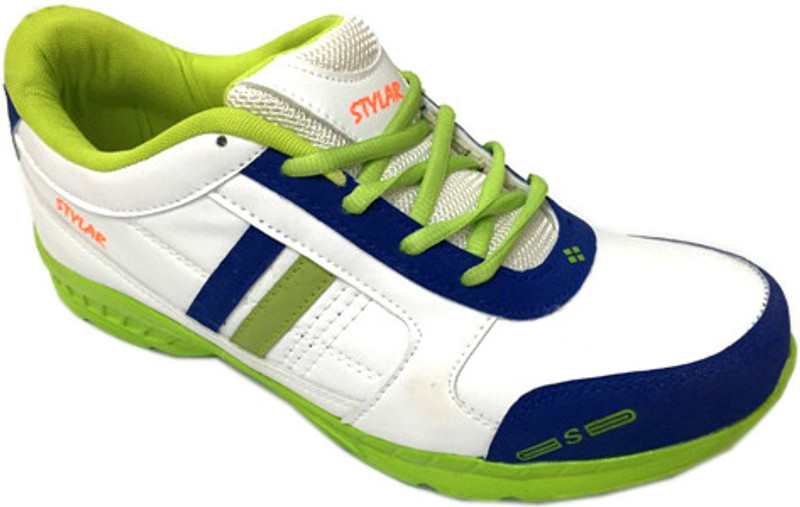Stylar Pollard Running Shoes For Men(White, Green)