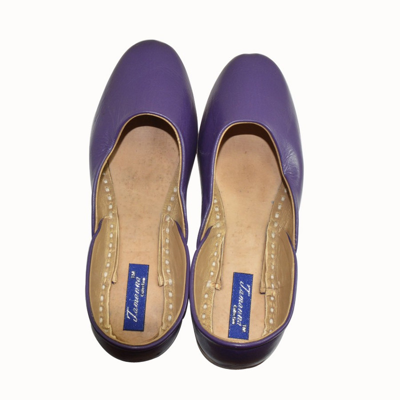 Tamanna Half-cut Leather Bellies For Women(Blue)