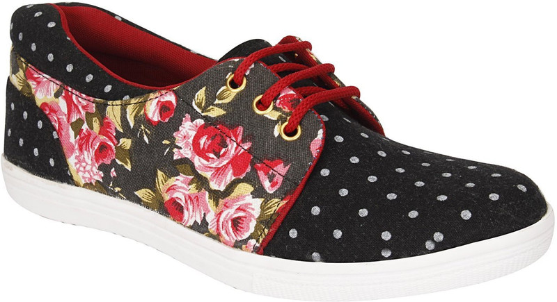 VAGON VJ 430 Canvas Shoes For Women(Black)