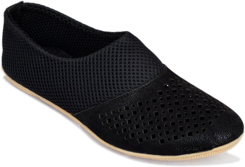 Myra Cutwork Bellies For Women(Black)