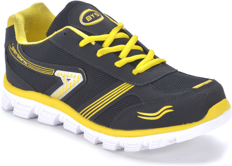 Boysons Running Shoes For Men(Black, Yellow)