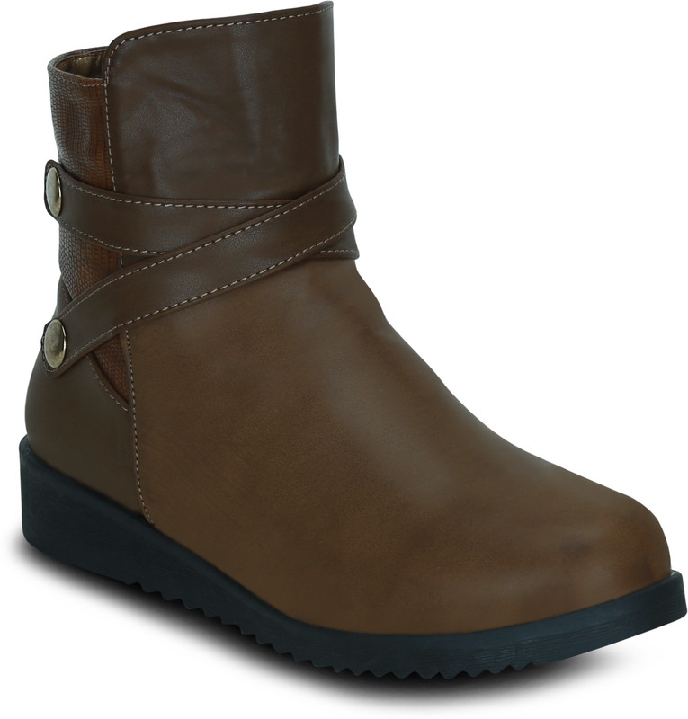Get Glamr EDNA Boots For Women(Brown)