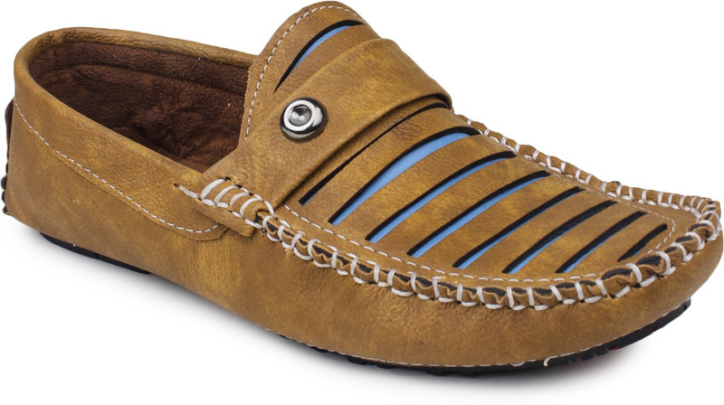 Beonza Stylish TPR Sole Loafers For Men(Tan)