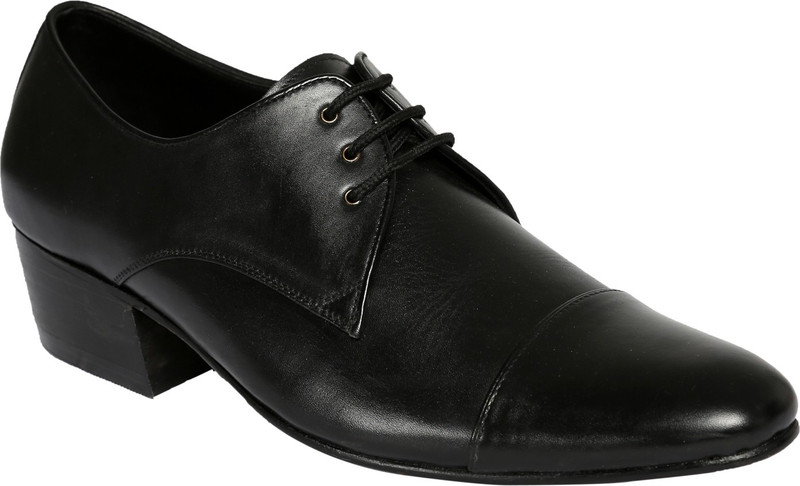Shoe Bazar Leather Sole Oxfords Lace Up Shoes For Men(Black)