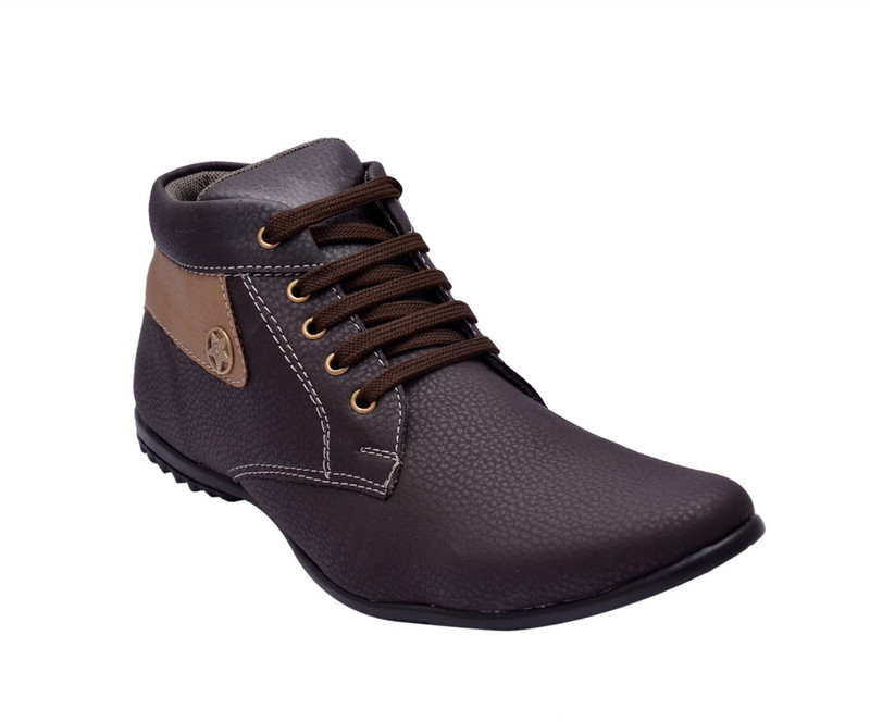 Prolific Hijack Boots For Men(Brown, Tan) RS.1599 (77.00% Off) - Flipkart