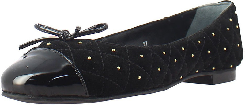Saint G Women Black Leather Bellies For Women(Black)