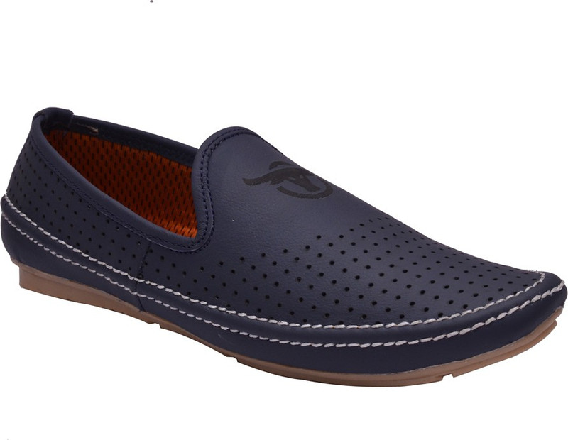 Fentacia Leather TPR Loafers For Men(Blue)