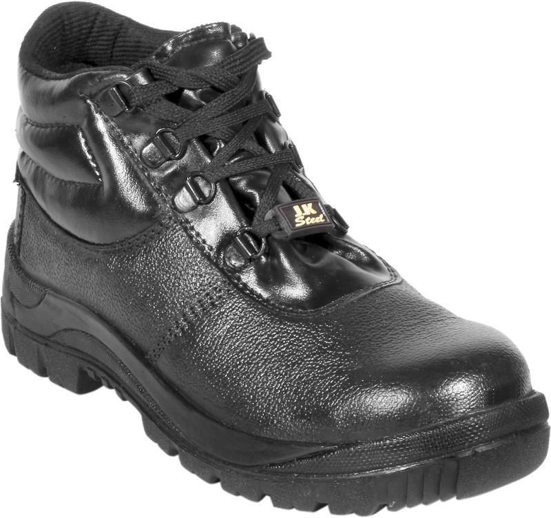 JK Port JK PORT JKP0143BLK Black Long Safety Shoe With Stell Toe Boots For Men(Black) JK Port JK PORT JKP0143BLK Black Long Safety Shoe With Stell Toe Boots For Men(Black)