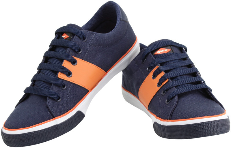 Sparx Stylish NavyBlue & Orange Canvas Shoes For Men(Navy, Orange)