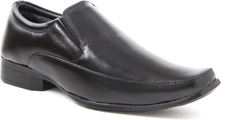 Candle Leather Party Shoes Slip On For Men(Black)