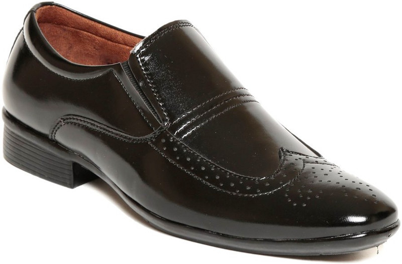 Verdioz mens groomed shoes Slip On For Men(Black)
