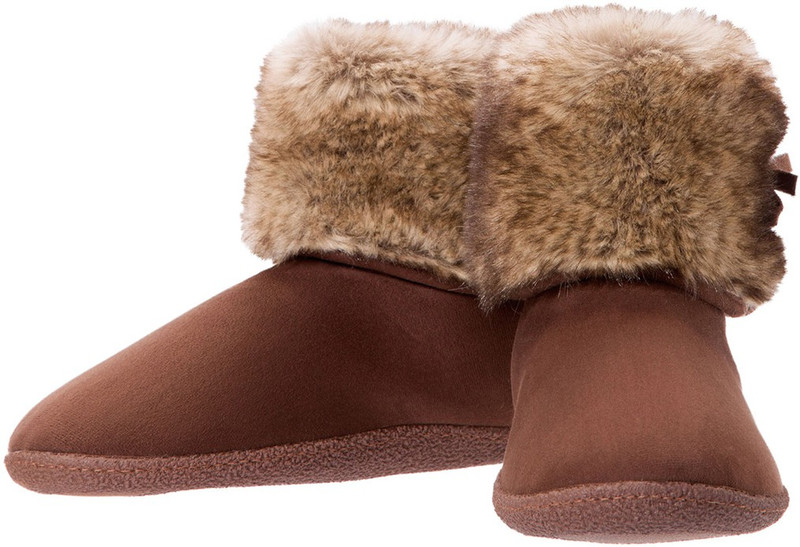 Dearfoams Bootie Boots For Women(Brown)
