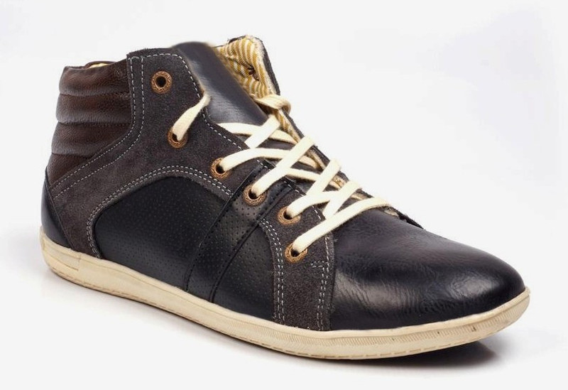 Vebero Hip Hop High Ankle Boots Sneakers For Men(Black)