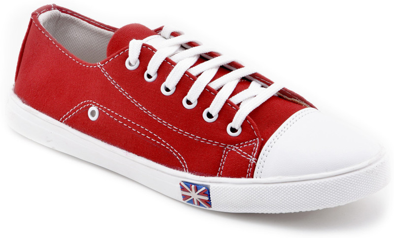 Boysons smart and stylish Sneakers For Men(Red, White)