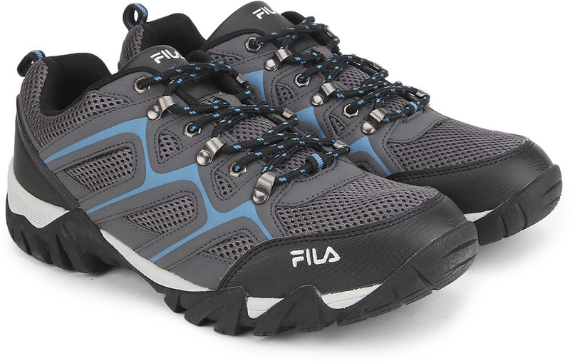 Fila FIX Outdoor Shoes For Men(Blue, Black, Grey)