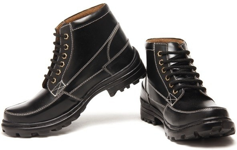 Zapatoz Must have Black Boots Boots For Men(Black)