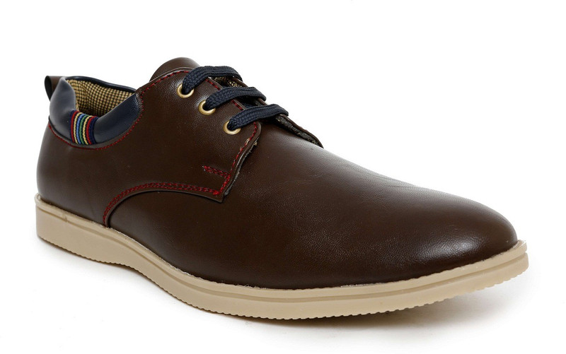 Romanfox 100053-Casual-Brown Casuals For Men(Brown)