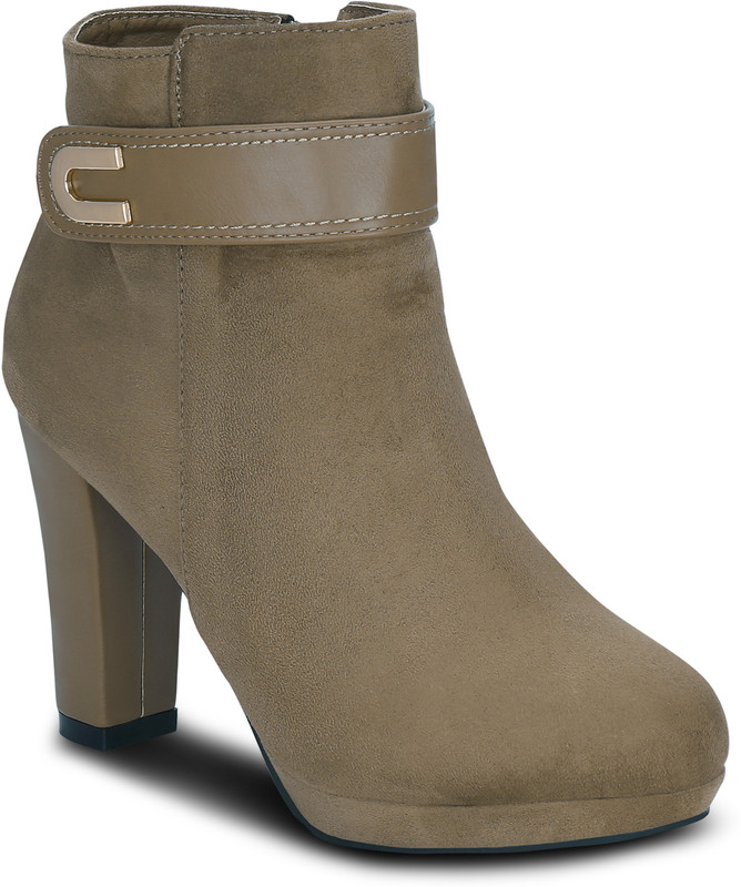 Get Glamr CARROLL Boots For Women(Beige)
