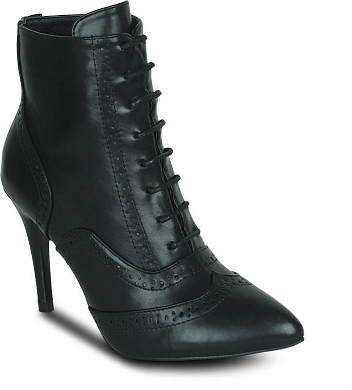 Get Glamr Designer Brogue Boots For Women(Black)