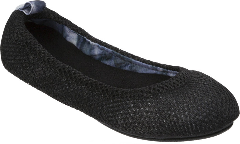 Dearfoams Active Mesh (Black) Ballerina Medium Bellies For Women(Black)