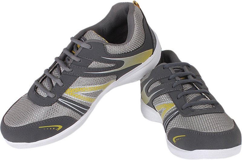 Columbus Solid Grace Casual Shoes For Men(Grey, Yellow)