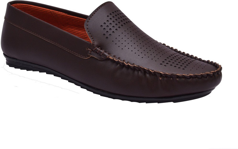 Fentacia Elegant PU Loafers For Men(Brown)