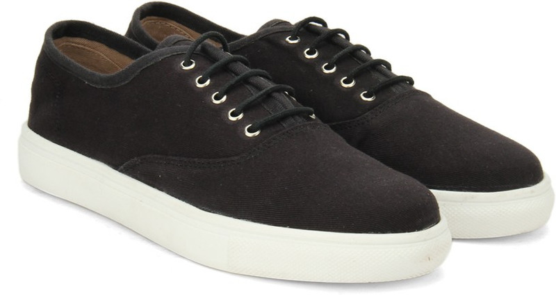 Carlton London Miss CL Canvas Shoes For Women(Black)