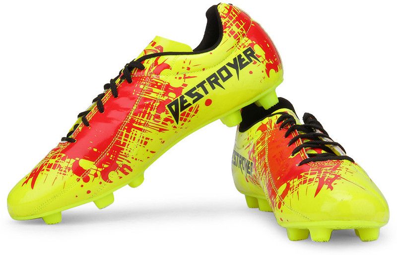 Nivia Destroyer Spain Football Studs For Men(Red, Yellow) Nivia Destroyer Spain Football Studs For Men(Red, Yellow)