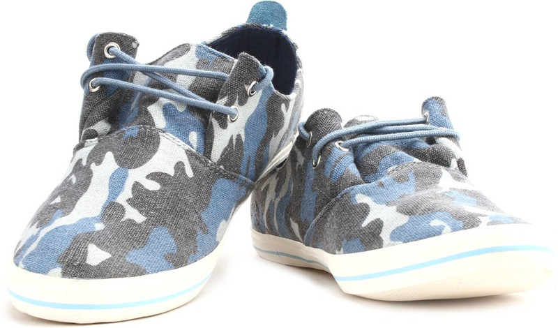 Flippd Canvas Sneakers For Men(Blue, Grey)