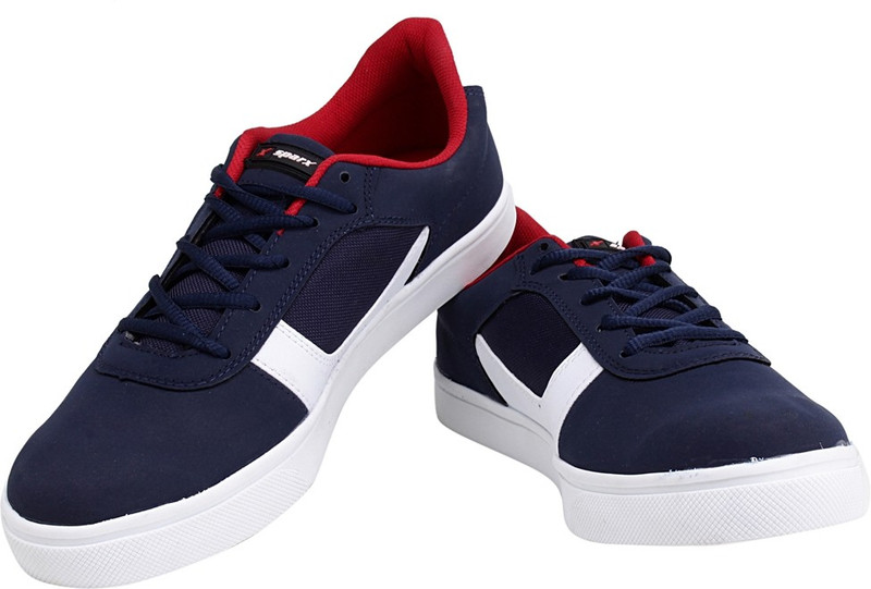 Sparx Stylish Blue White Canvas Shoes For Men(White, Blue)