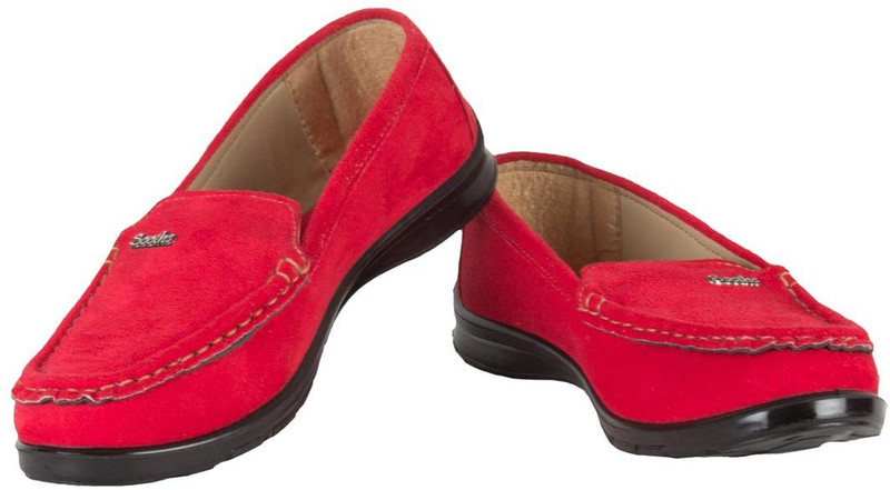 Soothe Shoes Loafers For Women(Red)