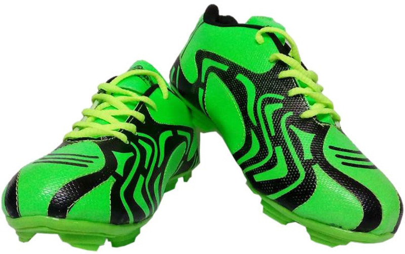 Aryans Leopard Football Shoes For Men(Green, Black)