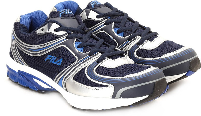 Fila Running Shoes For Men(Silver, Navy)