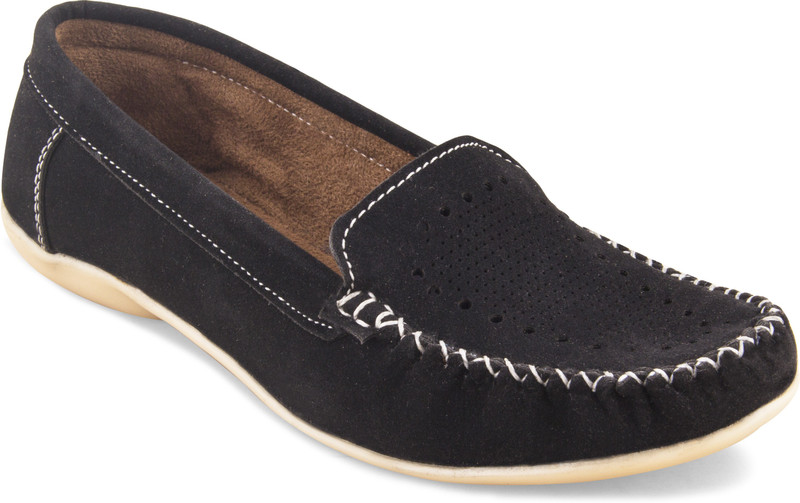 Pink Fever Loafers For Women(Black)