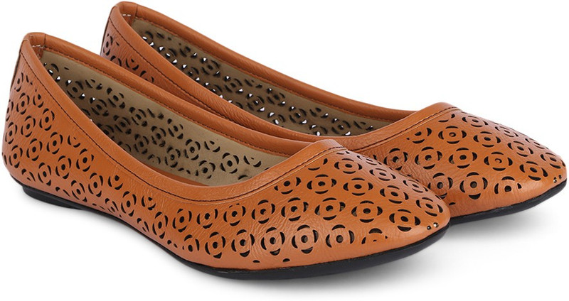 Chemistry Laser Cut Ballerinas For Women(Tan)