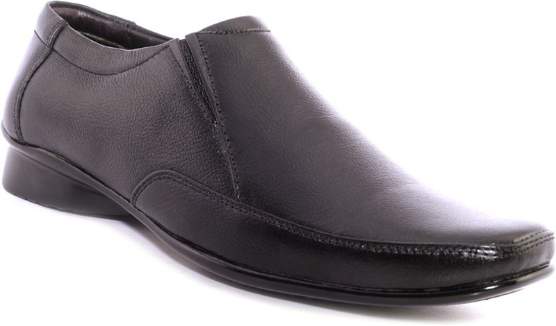 Knoos GENUINE LEATHER Slip On For Men(Black)
