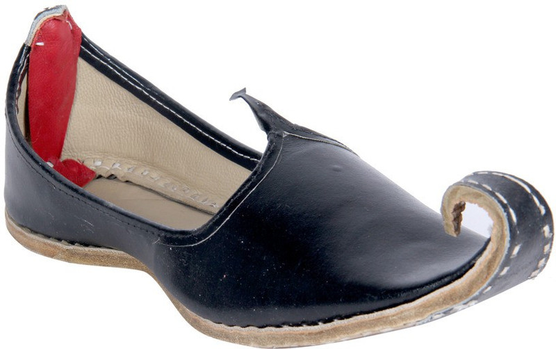 Panahi Black Rajasthani Mojari Mojaris For Men(Black)