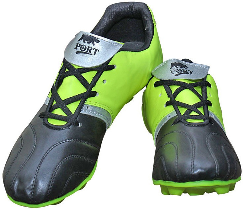 Port Cyber Neon Green Black Football Shoes For Women(Green) Port Cyber Neon Green Black Football Shoes For Women(Green)