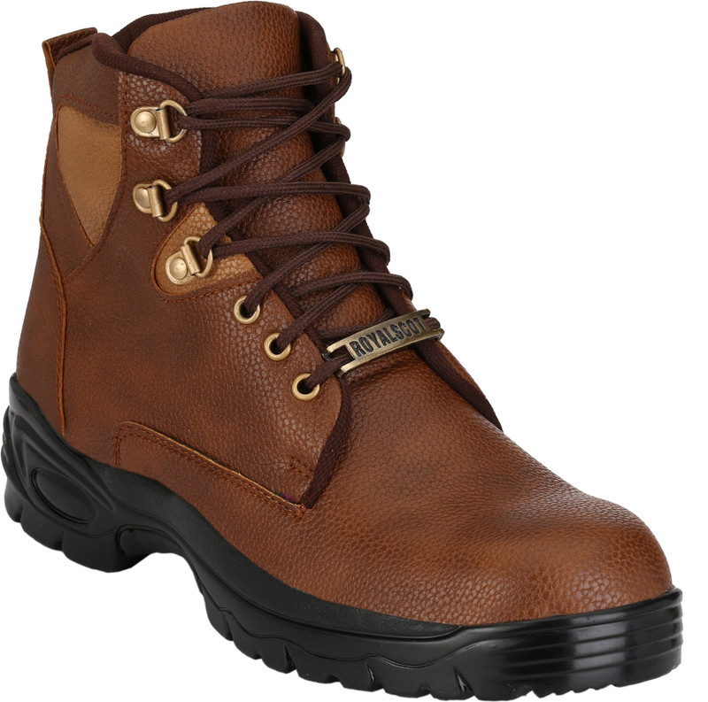 Udenchi Safety Shoe With Steel Toe Boots For Men(Tan)