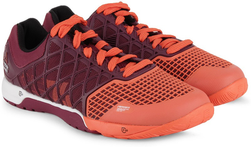 Reebok R Crossfit Nano 4.0 Training Shoes(Maroon, Orange) RS.5554 (50.00% Off) - Flipkart