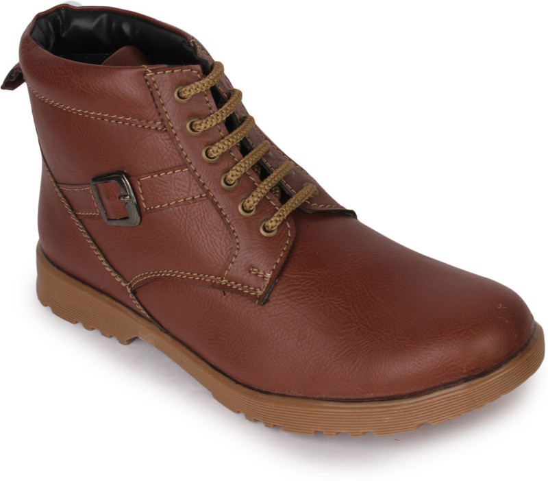 Metrogue Mid Ankle With Buckle Boots For Men(Brown)