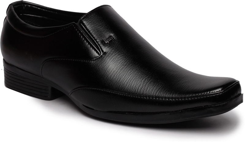 Feather Leather Shoes 026 Slip On Shoes For Men(Black) Feather Leather Shoes 026 Slip On Shoes For Men(Black)